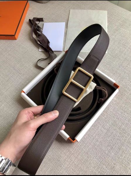 

designer luxury for belts mens and women designers leather classic brush gold silver buckle black gray men belt widths 38 mm hl0023, Black;brown
