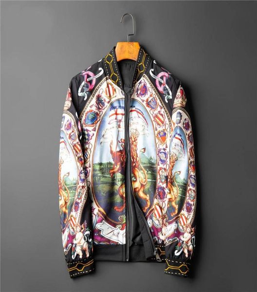 

embroidered men039s jacket spring and autumn thin section casual personality fashion male gown baseball uniform tide9626678, Black;brown