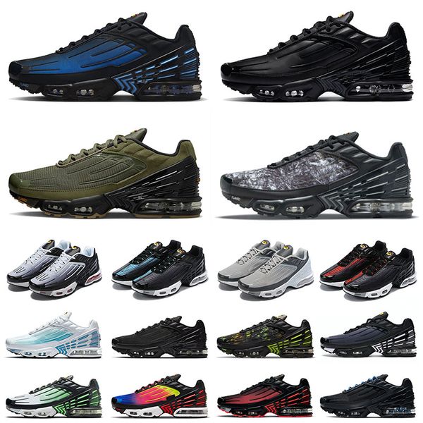 

tn plus 3 men women running shoes 2023 tuned iii unity laser blue tn3 obsidian leather all black smoke grey wolf olive graphic prints traine