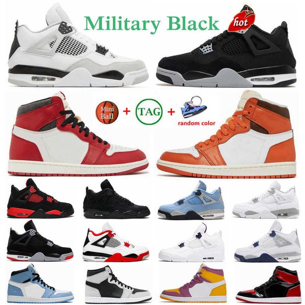 

j4s og jumpman 4 black cat 4s mens basketball shoes university blue red thunder white oreo lost and found 1 1s bred patent unc hyper royal s