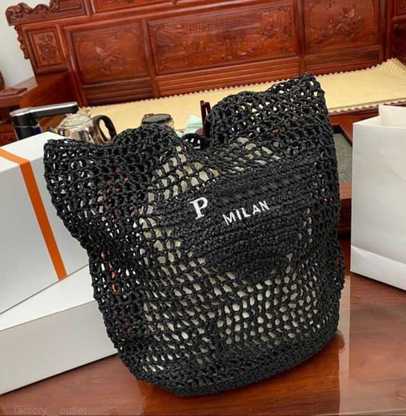 

designer shoulder bag women woven hollow out beach totes luxury letter handbag 5a shopping bag