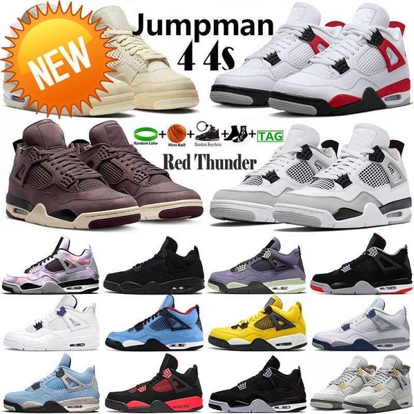 

boots jumpman 4 4s og mens basketball shoes midnight navy military black university blue sail oreo red thunder cement black cat