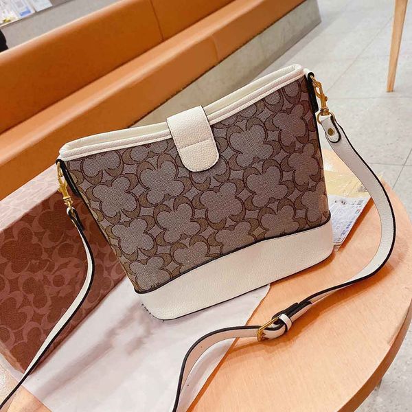 

bags totes handbag designer bag women classic luxury brand imitation printed pattern style one shoulder bucket bag fashion canvas dinner wal