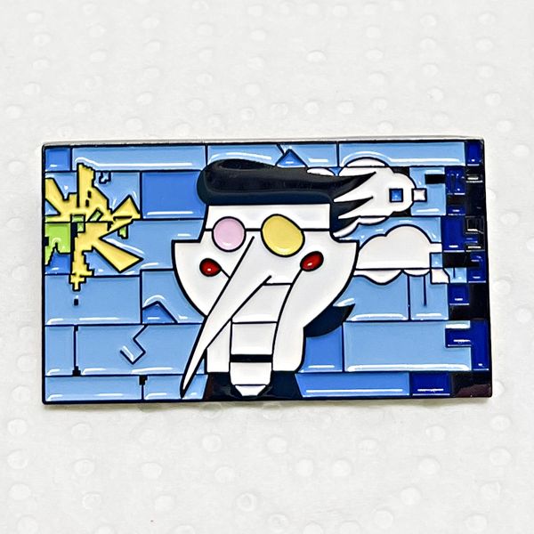 

deltarunes spamton game villain cartoon figure enamel pin brooches accessories gifts collectibles, Blue