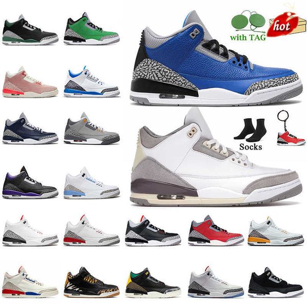 

2023 pine green jumpman 3 3s basketball shoes women mens trainers varsity royal a ma maniere racer blue rust pink nrg white black cement unc