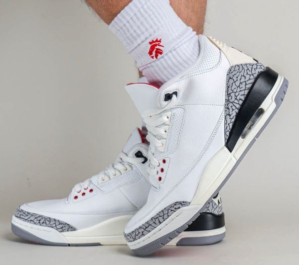 

shoes 3 outdoor white cement reimagined 3s summit fire red black grey sports sneakers original