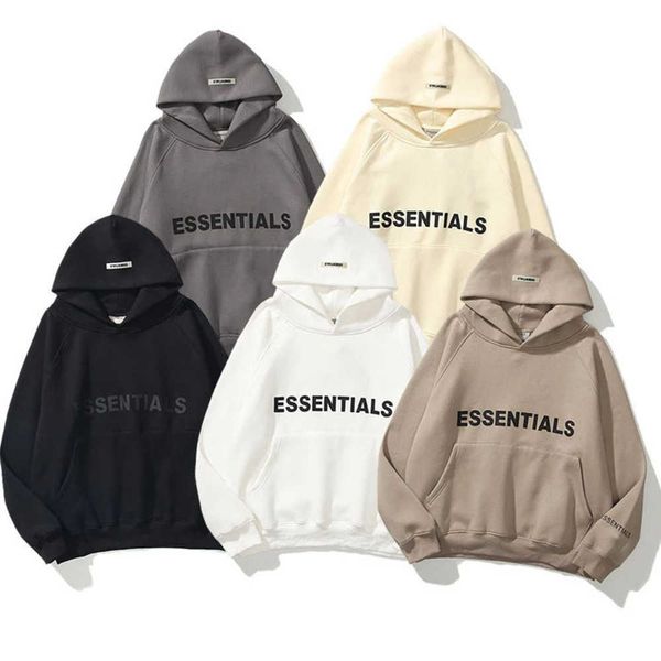 

hoodie men's essen and women's sweatshirt reflective letter printed fleece super dalian fashion hip hop street sweat, Black