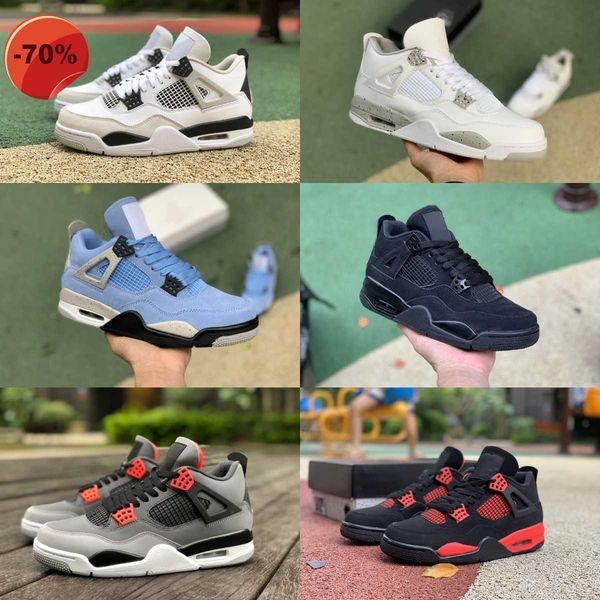 

military designer black 4 4s casual basketball shoes jumpman university blue mens women court purple cement cat cream sail white oreo