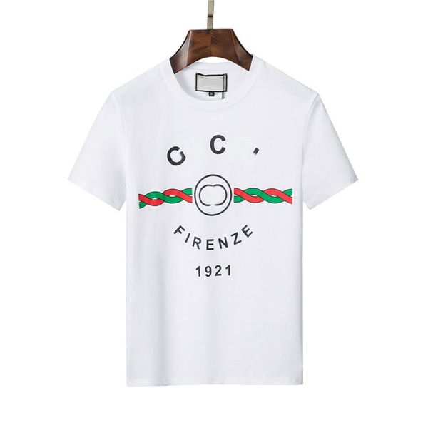 

2023 designer mens and womens t shirt cotton round neck fashion letters short-sleeved spring and summer high street loose trend hip-hop clot, White;black