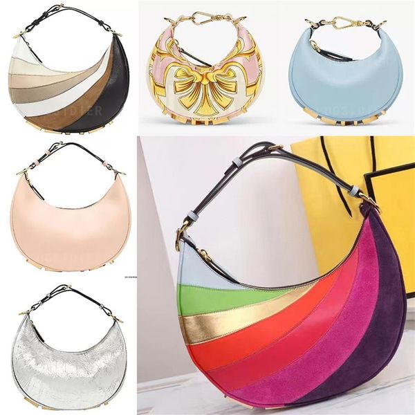 

fendgraphy underarm shoulder bag designer luxurys crescent multicolor inlay nano mint green charm small hobo bag rainbow diagonal 281r