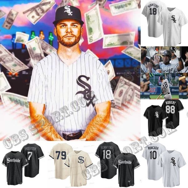 

#18 andrew benintendi white sox jersey luis robert yoan moncada bo jackson tim anderson yasmani grandal lance lynn joe kelly mike clevinger, Blue;black