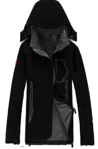 

2021 mens denali fleece apex bionic jackets outdoor windproof waterproof casual softshell warm face coats ladies5745444, Black;brown