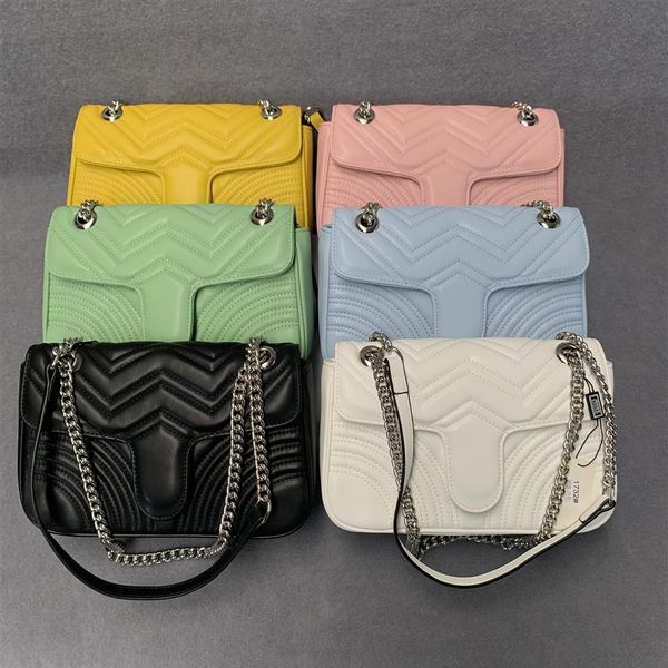 

designer shoulder bags women chain messenger bag cross bodyhandbag 5colors heart leather female wallet 26cm234j