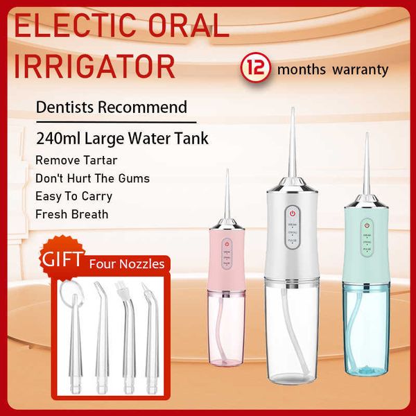 

oral irrigators other hygiene dental water jet for teeth whitening portable washing mouth machine of usb charging ipx7 proof flosser 4tip 22