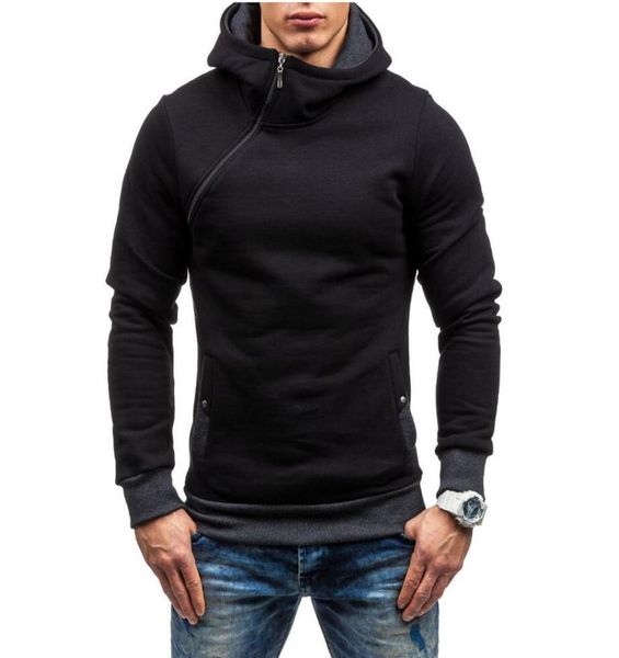 

men039s pullover zipper plush hoodie trendy casual hoodie multi color easy to wear pullover6510826, Black