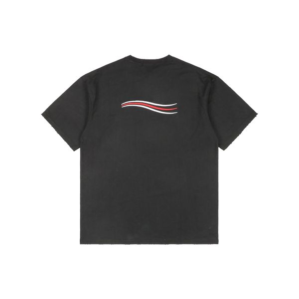 

duyou oversize political campaign t shirt with vintage jersey wash letters 100% cotton t-shirt men casuals basic t-shirts women quality clas, White;black