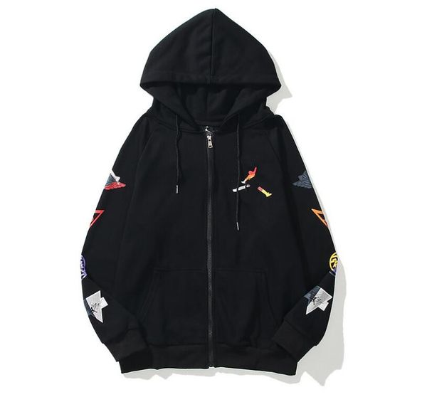 

2022aj autumn basketball hoodies for men sweatshirts women designer cardigan hoodie college coat, Black