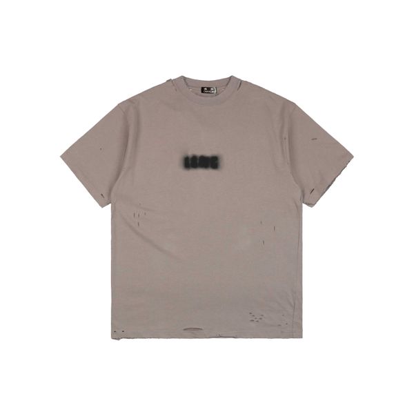 

duyou oversize t shirt with mosaic holes letter 100% cotton t-shirt men causal o-neck basic t-shirt women quality classical dy8749, White;black