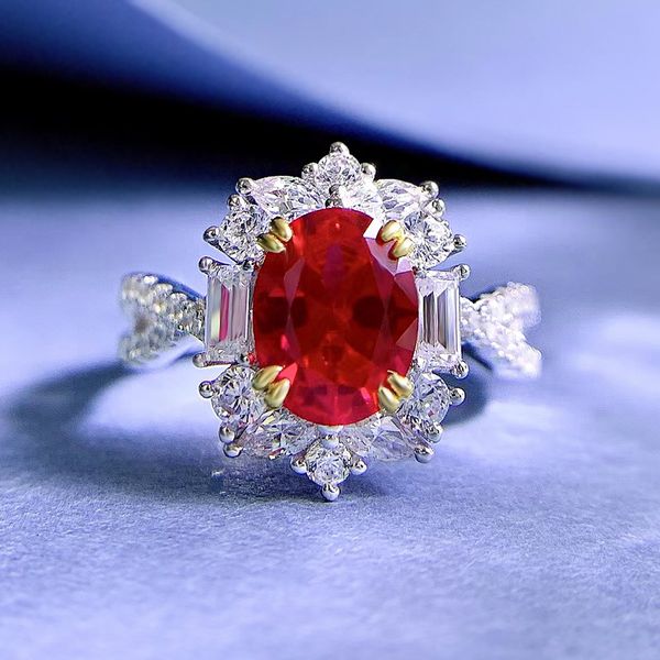 

wedding accessories pure silver engagement rings fadeless ruby birdal ring proposal ring no fading ladies jewelry r186, White
