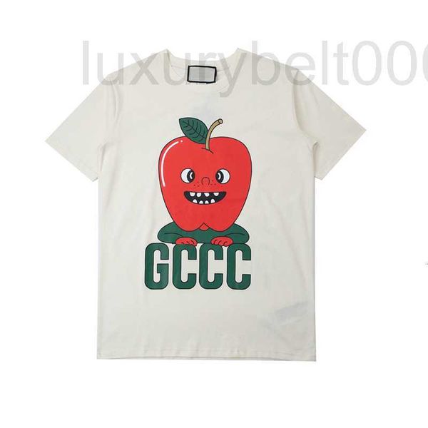

men's t-shirts designer summer apple cartoon print short sleeve t-shirt for men and women vo7j, White;black