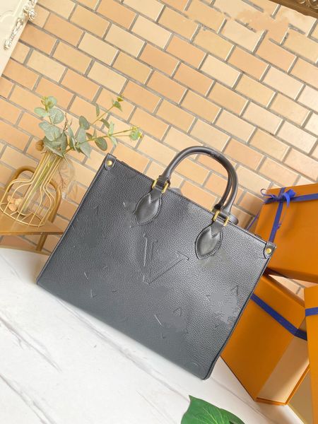 

totes fashion onthego women luxurys designers bags genuine leather handbags messenger crossbody shoulder bag wallet shoppingbag m45595