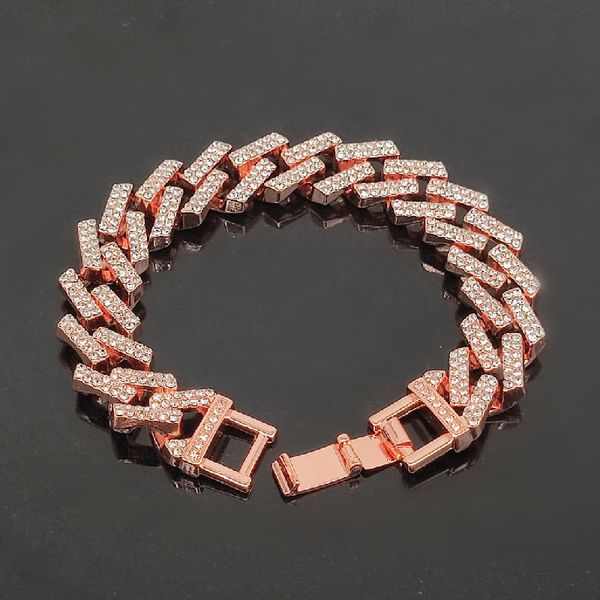 

bracelet designer for women h bangle ice out chains channel jewelry charm love bangle mens luxury hip hop three row diamond punk bracelets 2, Golden;silver