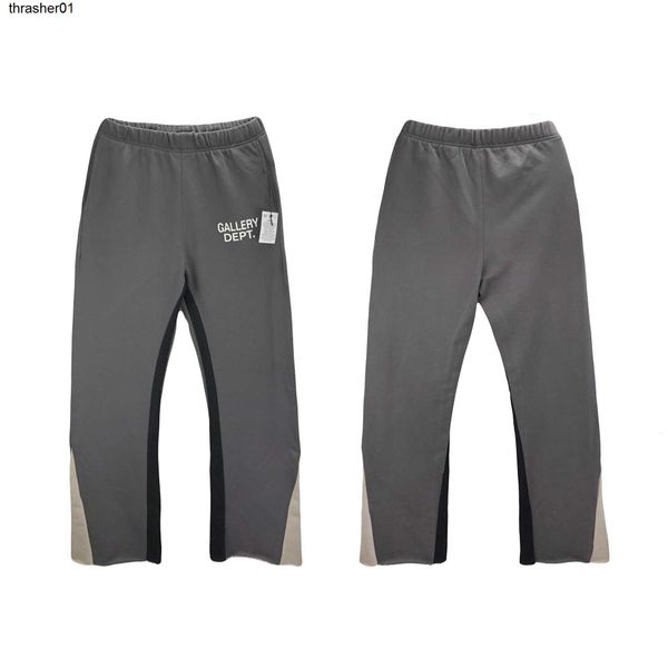 

men's pants designer galery dept used washed hand-painted stitched leggings pants, Black