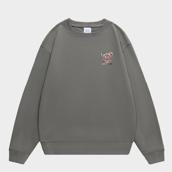 

designer streetwear bear print in both side hoodie for men and women pure cotton long sleeves t-shirt streetwear oversize pullover hoodies s, Black