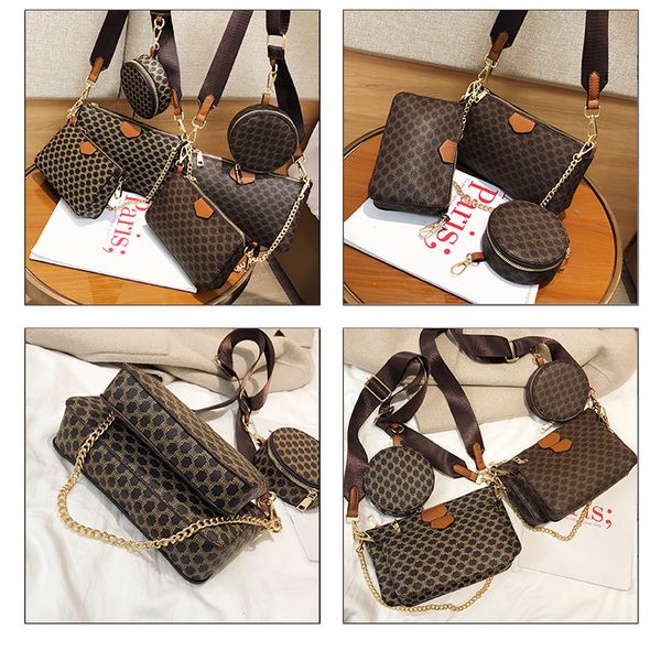 

luxury designer classic women bag print letter chain bag leather card wallet crossbody purse shoulder messenger handbags for girls backpacks