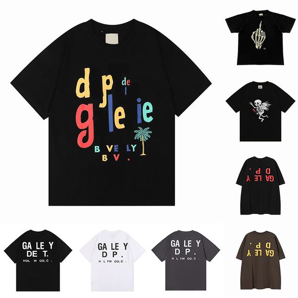 

mens t-shirts designer galleryes depts t shirts used gary fried color washed black tide high street casual loose round neck short sleeve tsh, White;black