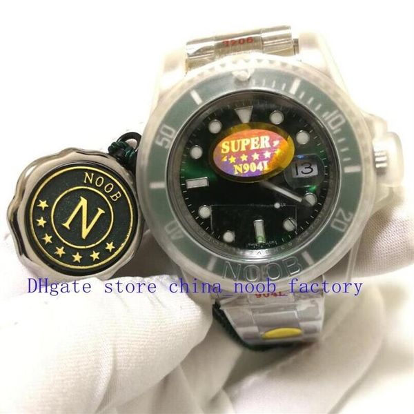 

2 color v10 version watches mens 40mm black green ceramic bezel n factory 904l steel automatic cal 3135 noobf 116610 men eta v10s 254d, Slivery;brown