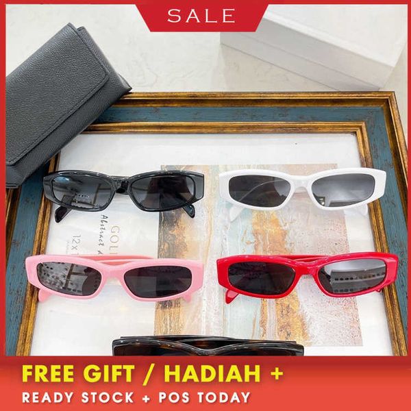 

luxury designer brand sunglasses uv400 saijia arc de catwalk women fashion personality ins same narrow frame cl40530, White;black