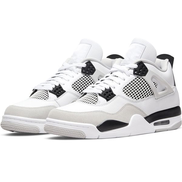 

kvi5 4s military black cat men women basketball shoes 4 retro bred white 1 blank canvas red thunder jumpman 4 lightning mens trainer sports