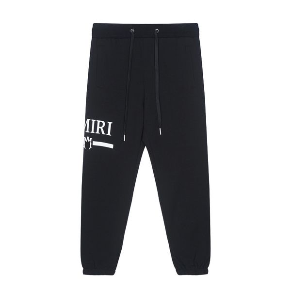 

designer pants letter print casual men women tracksuits joggers pant fashion hip hop elastic waist trousers, Black