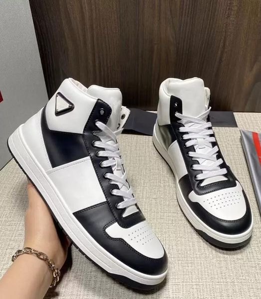 

2022 new fashion casual-chic triangle men downtown leather sneakers shoes men sporty district high-casual walking discount comfort foowear, Black