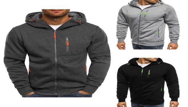 

men sportswear zipper hoodies skull male casual sweatshirt fleece hiphop warm hoody6272095, Black