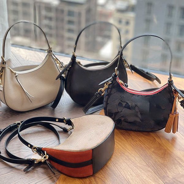 

shoulder bags 2022 new women's designer kleo hobo half moon underarm classic old flower crescent handheld one crossbody