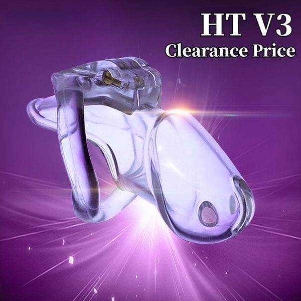 

yarn amazing price ht v3 chastity device male cock cage bio-sourced resin chastity belt with 4 size penis ring dick lock s, Black;white