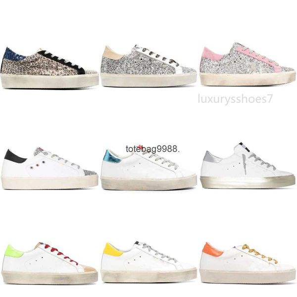 

italy golden hi star sneakers platform sole shoes double height and iconic designer classic white do-old dirty women luxury casual shoe, Black