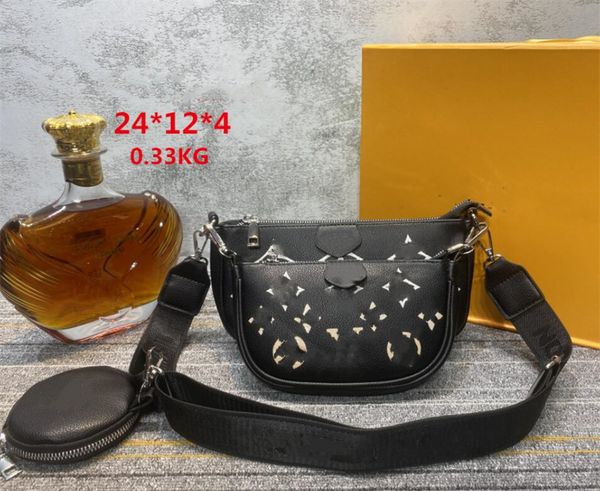

fashion drum bag multi pochette trio cross body shoulder bags designer leather monograms messenger chain tote handbag purse pouch wallet mob