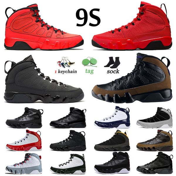 

fashion basketball shoes ale chile red jumpman 9 9s motorboat jones olive concord anthracite black white gym red men women 40-47 trainers sp