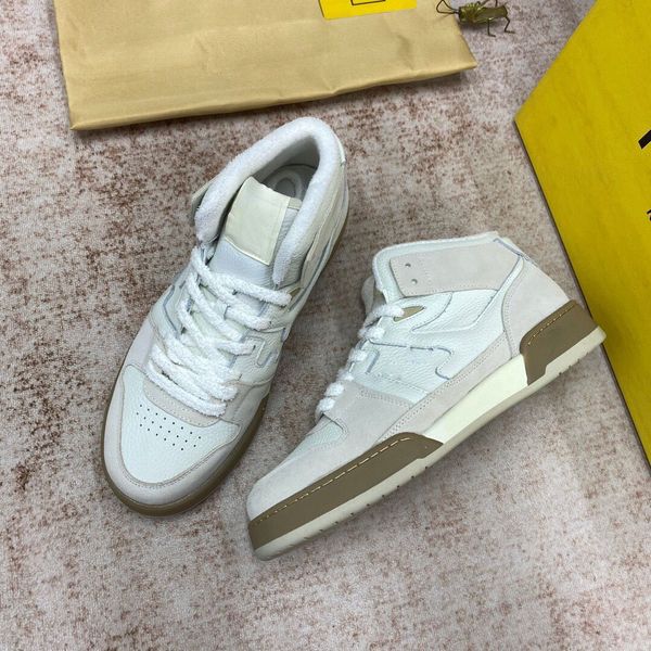 

casual shoes luxury brand match high sneakers suede panels rubber sole men outdoor trainers men's discount skateboard walking eu38-46.b, Black