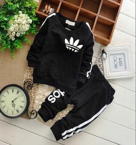 

autumn children clothing boys sets tracksuit baby girls t shirt clothes casual print cotton costume for kids suits child suit swea5256325, White