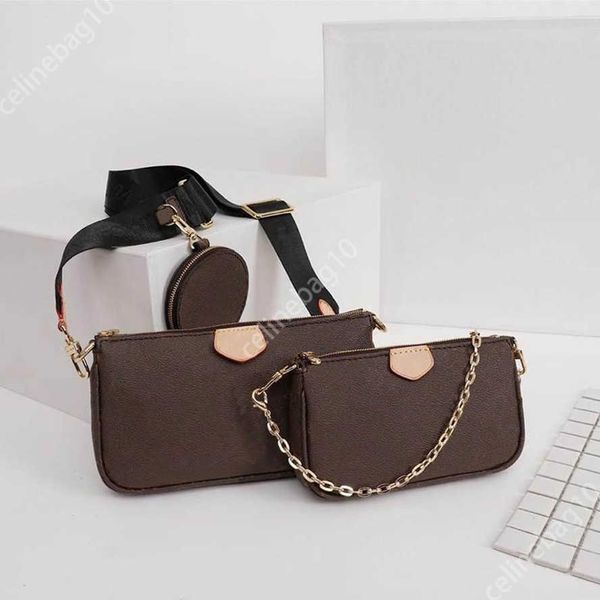 

luxury fashion handbag lady genuine leather bag with letters multi l accessories flower pouch luxurys designer women shoulder handbags 332