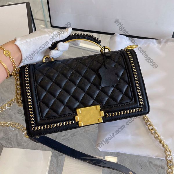 

women flap boy designer handle tote bag pink white black genuine leather quilted luxury handbags multi pochette diamond pouches gold hardwar