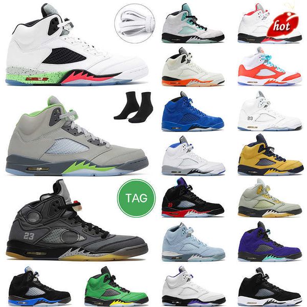 

2023 5s red suede 5 retro men basketball shoes oreo metallic white jade horizon jumpman 5 laney mens sport trainer sneakers