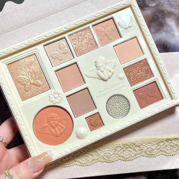 

vintage lace 12 color eye shadow disc ins super fire blush highlights grooming a whole plate colour makeup