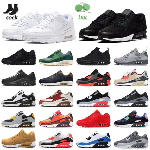 

new 90 running shoes triple black white viotech unc lucha libre trail team gold cool grey infrared red red camo 90s mens womens sports train