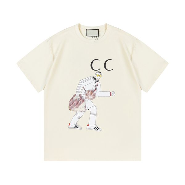 

men's t-shirt 2023 men's t-shirts ggity fashion cotton soft wrinkle resistant printed letter casual student short sleeve 05-001, White;black