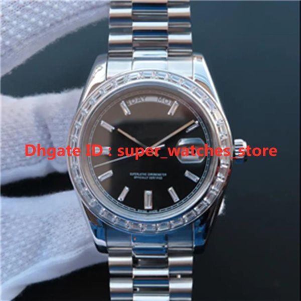 

n 218399 41mm montre de luxe diamond watch mens watches 3255 automatic mechanical movement steel watch 200m waterproof268r, Slivery;brown